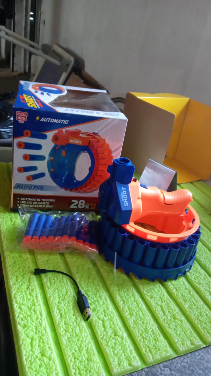 Amazing Toy Gun Electric Gun For Children 28 Soft Bullets For Youth Safety Childrens Electric Hand Ring Wheel Soft Bullet Gun Gift Toys