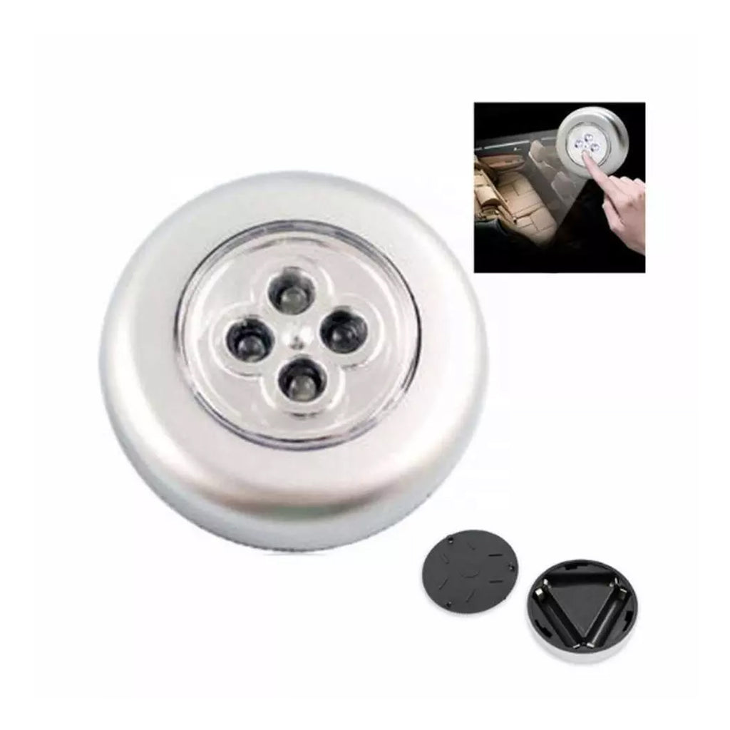 4 Led Battery-powered Wireless Night Light Stick Tap Touch Lamp Stick-on Push Light For Closets Cabinets Counters Or Utility Rooms Cordless Touch Light