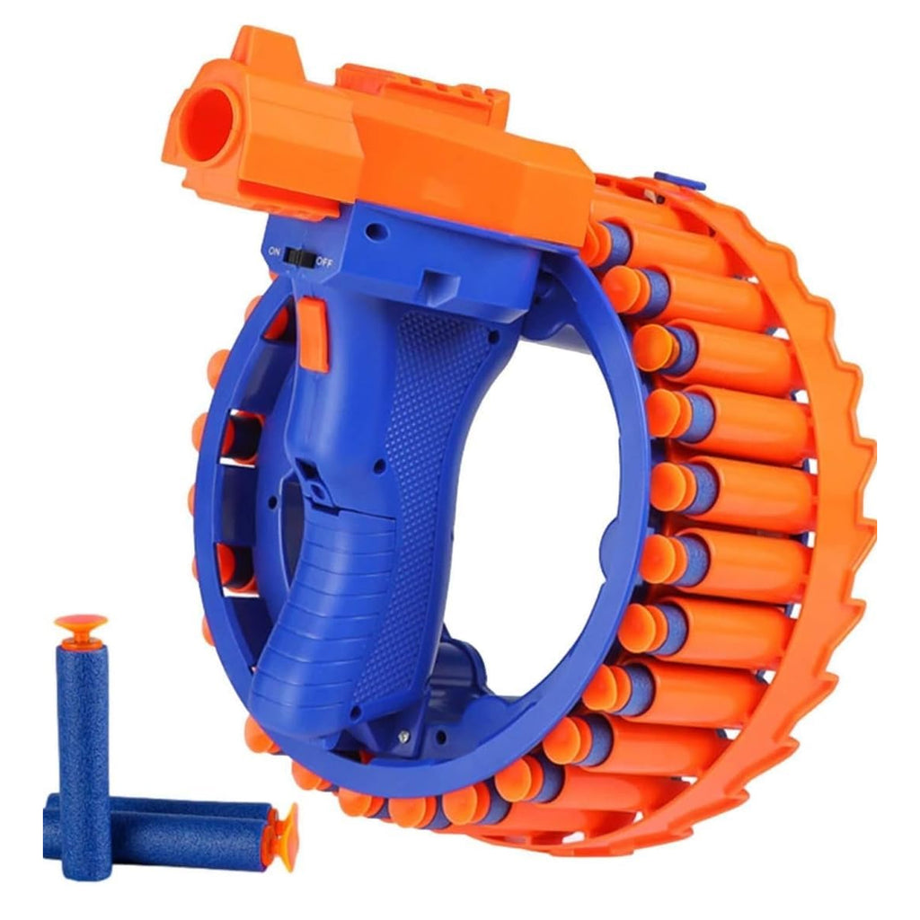Amazing Toy Gun Electric Gun For Children 28 Soft Bullets For Youth Safety Childrens Electric Hand Ring Wheel Soft Bullet Gun Gift Toys