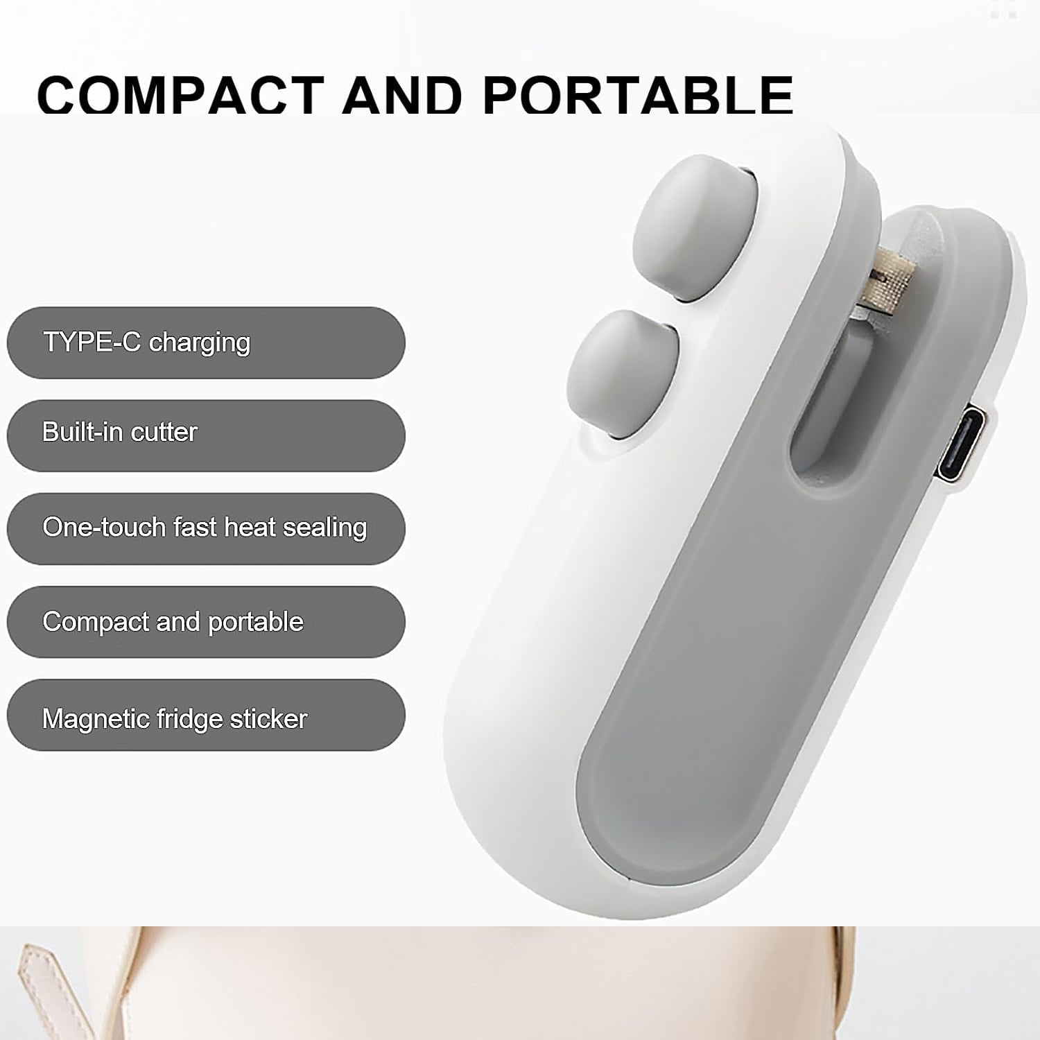 Mini Bag Sealer and Cutter - 2 In 1