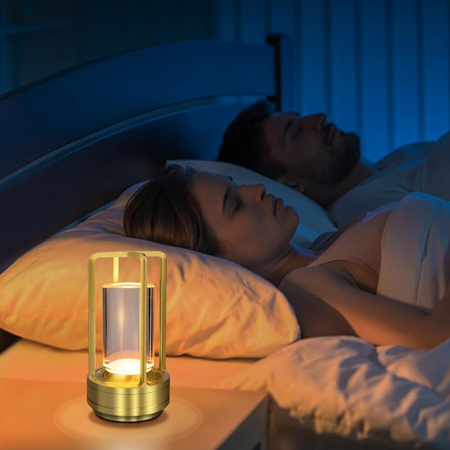 Crystal Lantern Lamp Crystal Lantern Table Lamp 3 Colors Rechargeable Cordless Led Lights For Restaurant  Bedroom Lights (1 Pc)