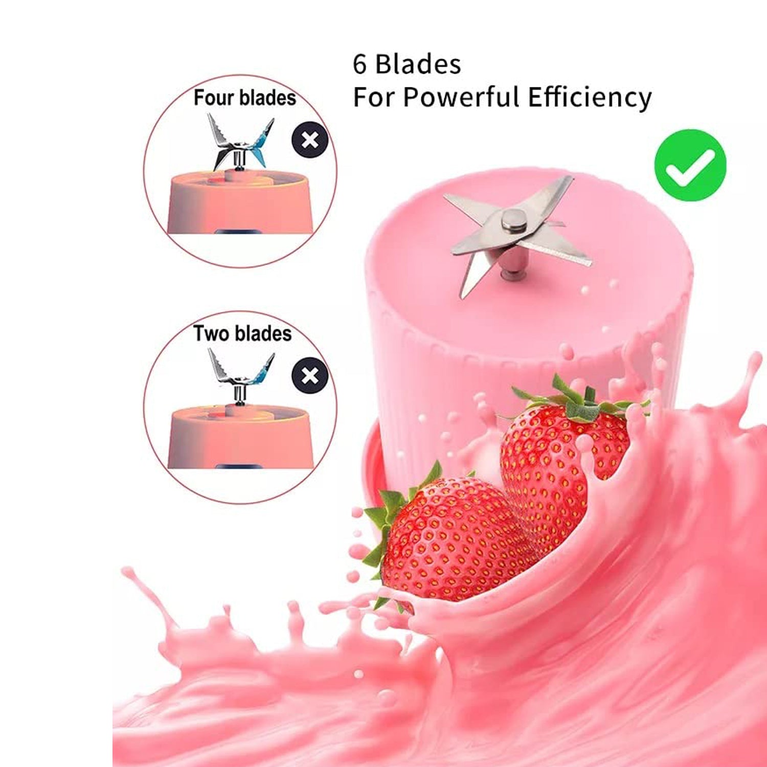 Blender Portable Juicer For Smoothie Juice  Vegetable Shakes