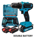 48V Cordless
Drill Machine Kit with 2
Li-Ion Batteries | Dual
Speed Electric Impact
Driver with Keyless
Chuck, LED Light &
Multiple Bits for Wood,
Metal & Wall.